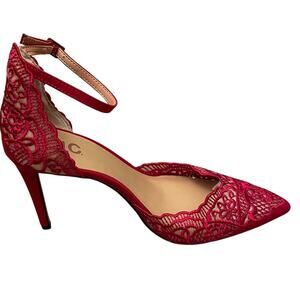 INC International Concepts Red Lace Heels